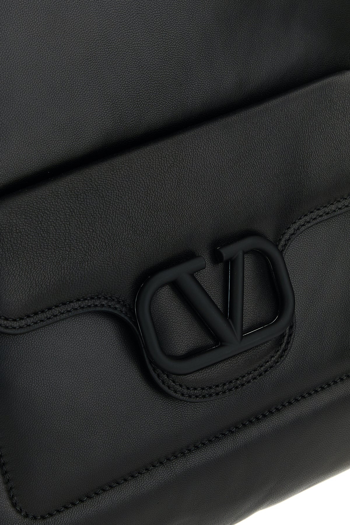 Black nappa leather shopping bag - 4