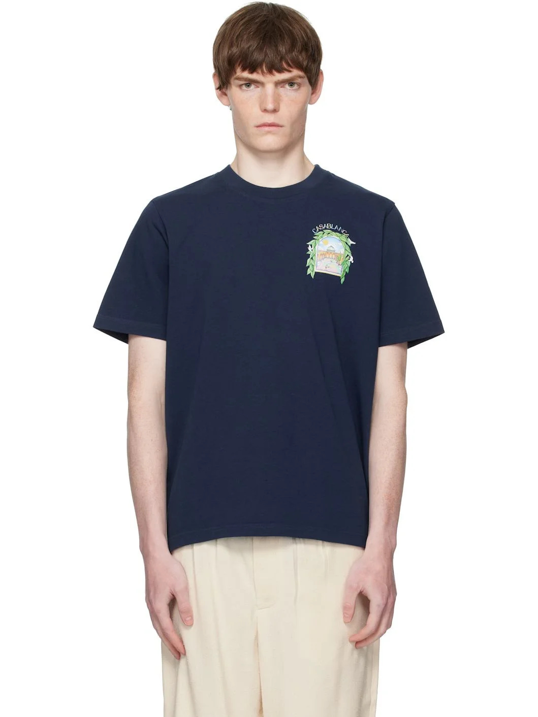 Navy L'Arche De Tennis Short-Sleeve T-Shirt - 1