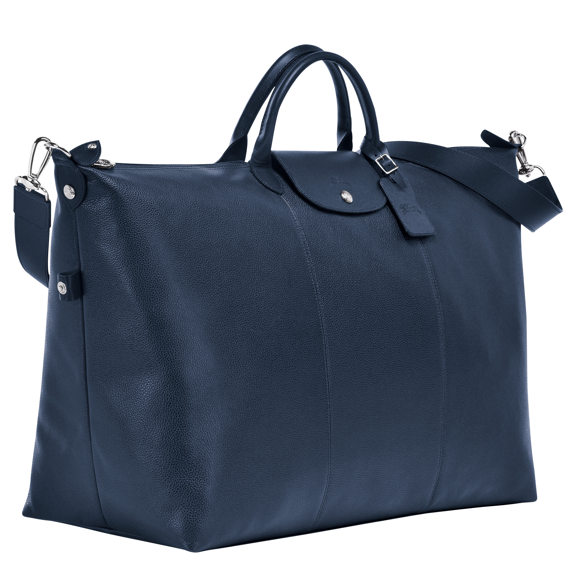 Le Foulonné S Travel bag Navy - Leather - 3
