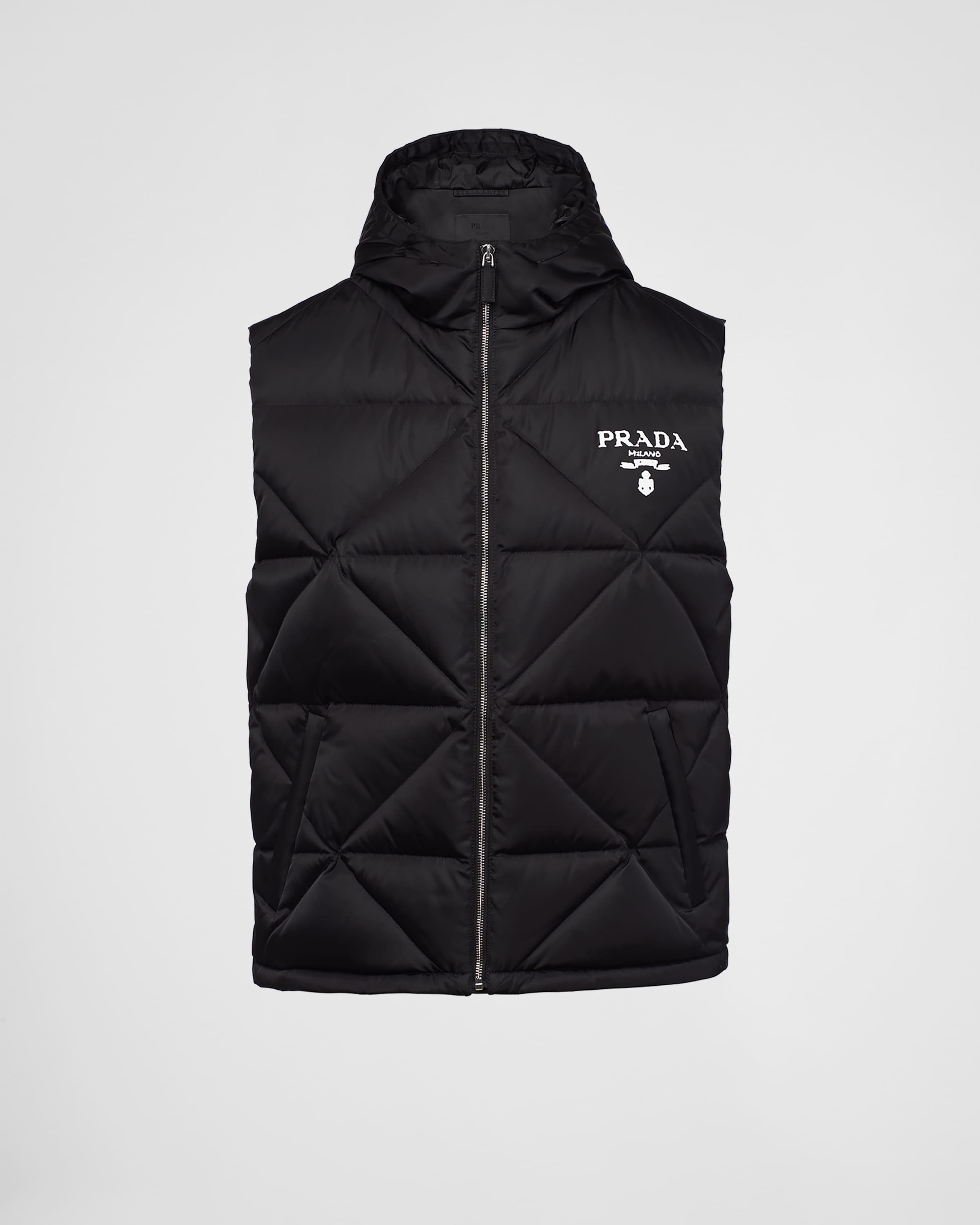 【PRADA】RE-NYLON DOWN VEST Prada - Re-Nylon Down Vest in Black - SGB033_1WQ9_F0002