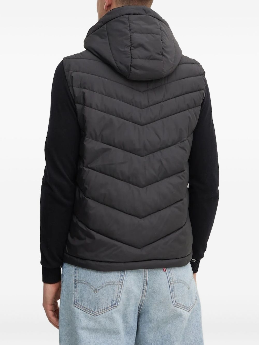 quilted hooded gilet - 2