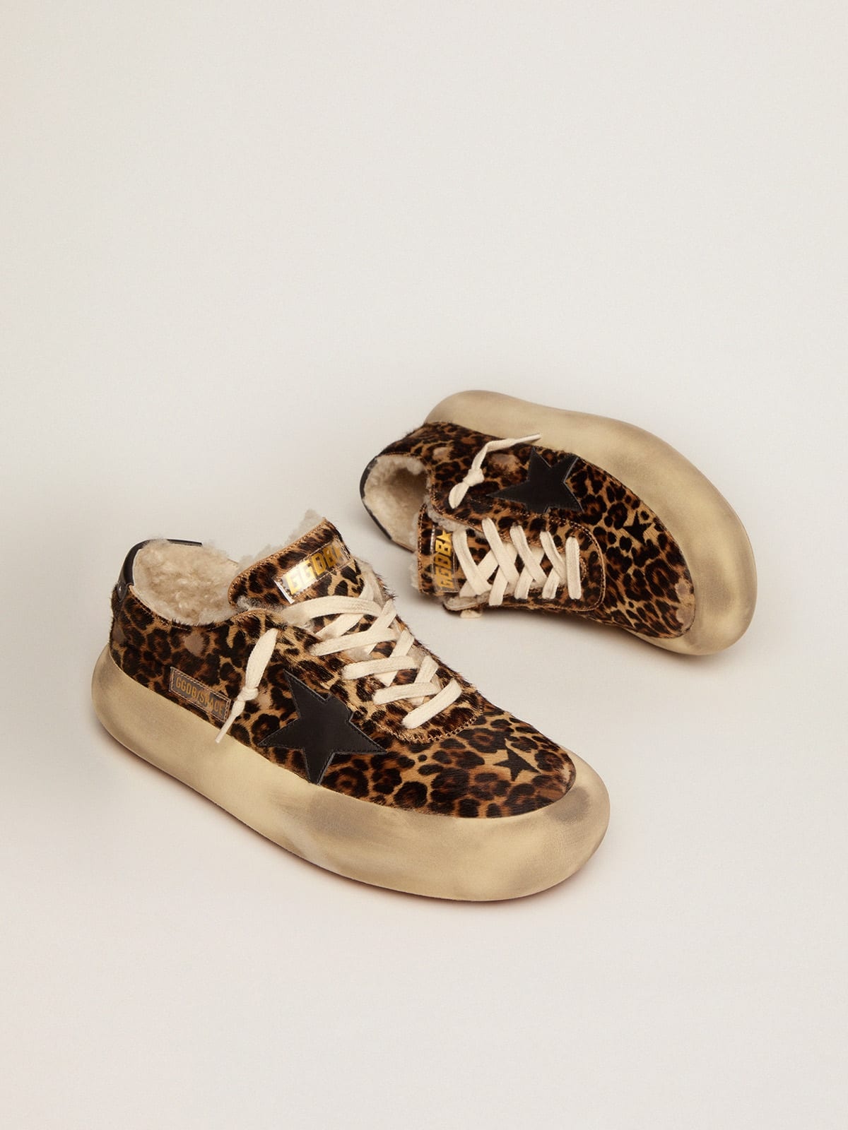 Space-Star shoes in animal-print pony skin with shearling lining - 2
