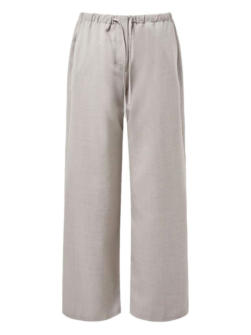 elastic-waistband trousers 1