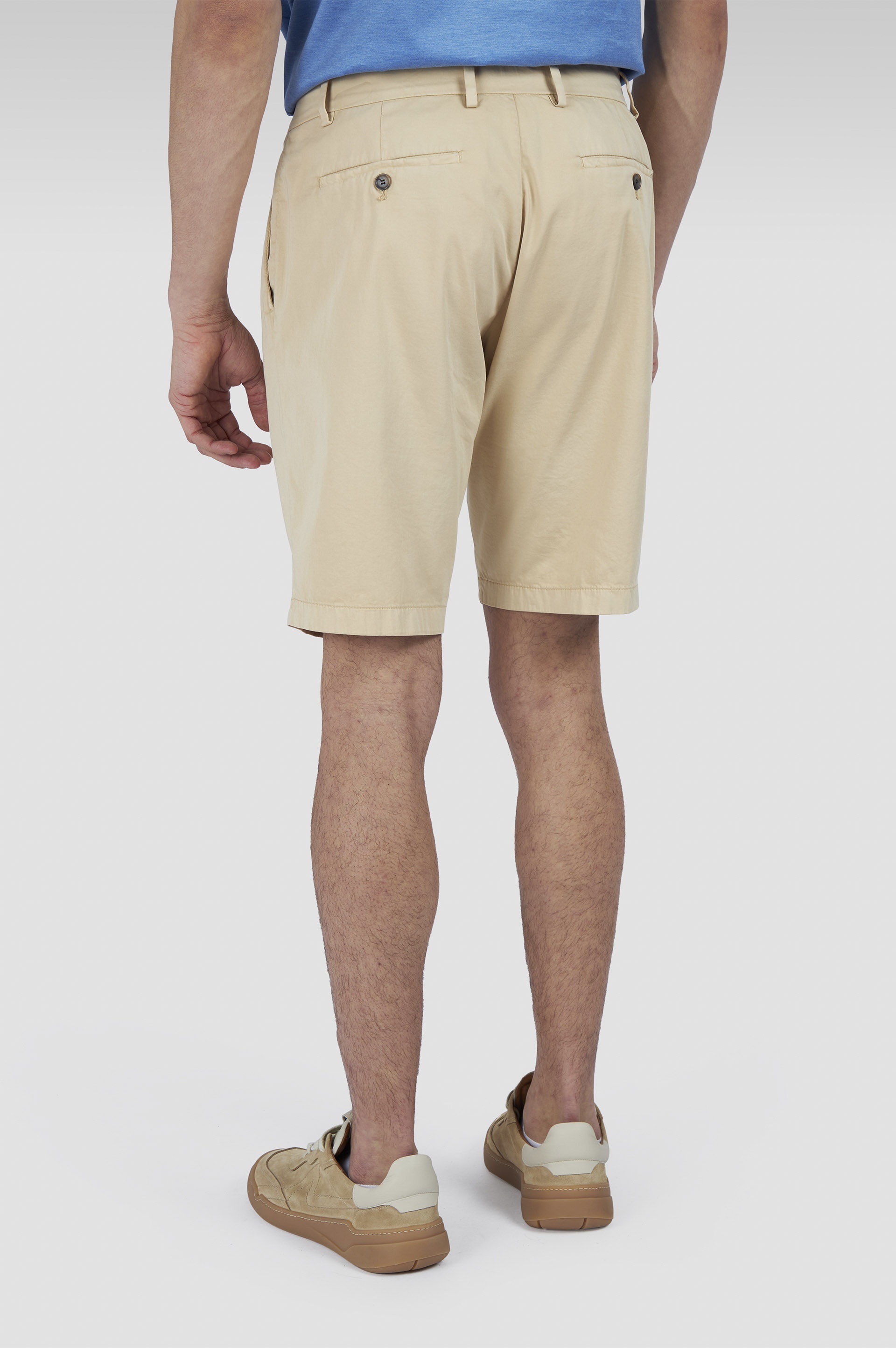 CHINO SILK STRETCH COTTON AND SILK BERMUDA SHORTS - 3