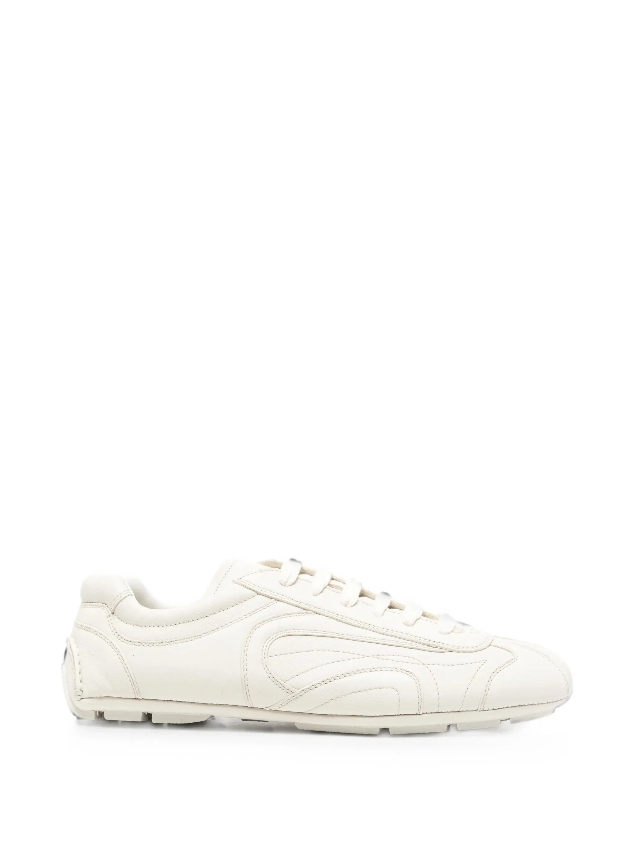 Prada Logo-patch Leather Sneakers - 1