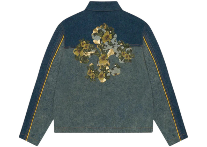 DENIM TEARS Denim Tears Cotton Fleur De-Lis Denim Track Jacket Multicolor outlook