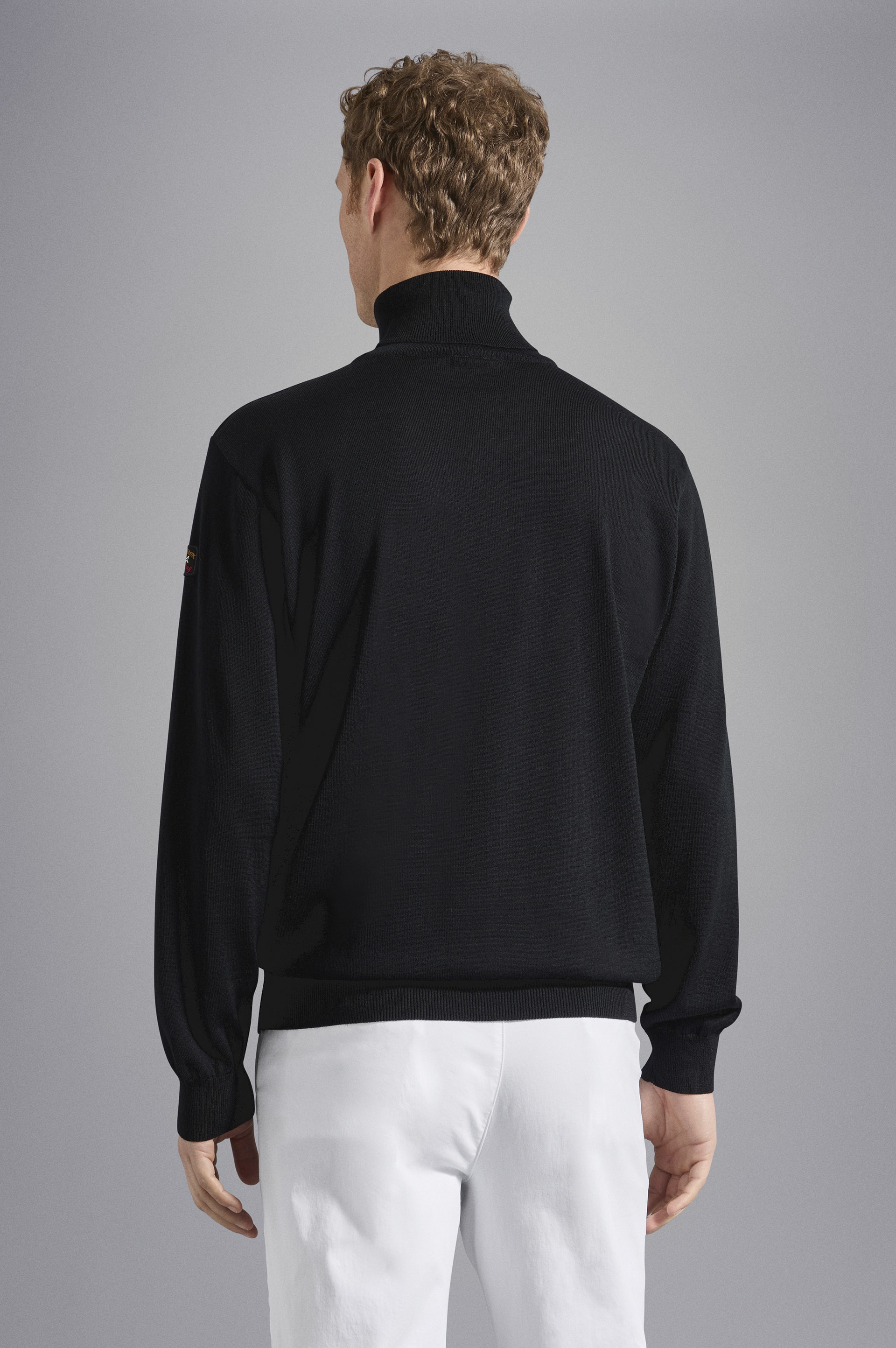 MERINO WOOL TURTLENECK WITH ICONIC BADGE - 3