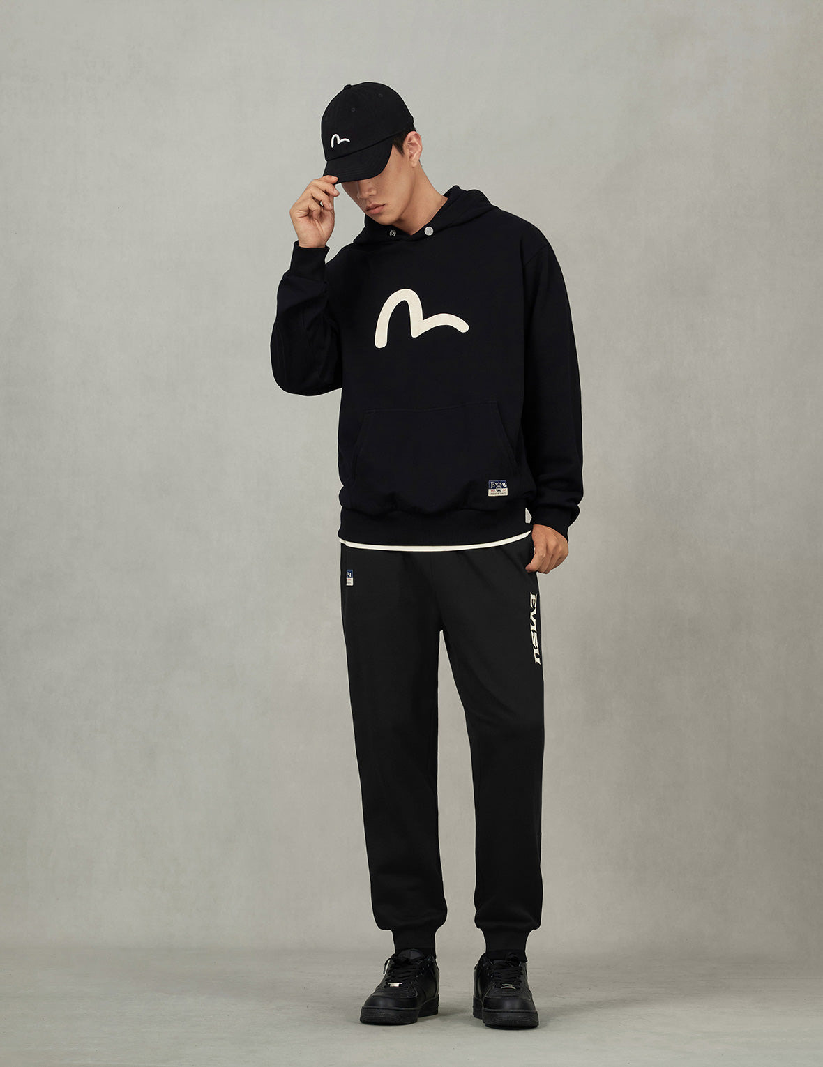 Logo Embroidery and Grateful Crane Daicock Print Regular Fit Sweatpants - 5