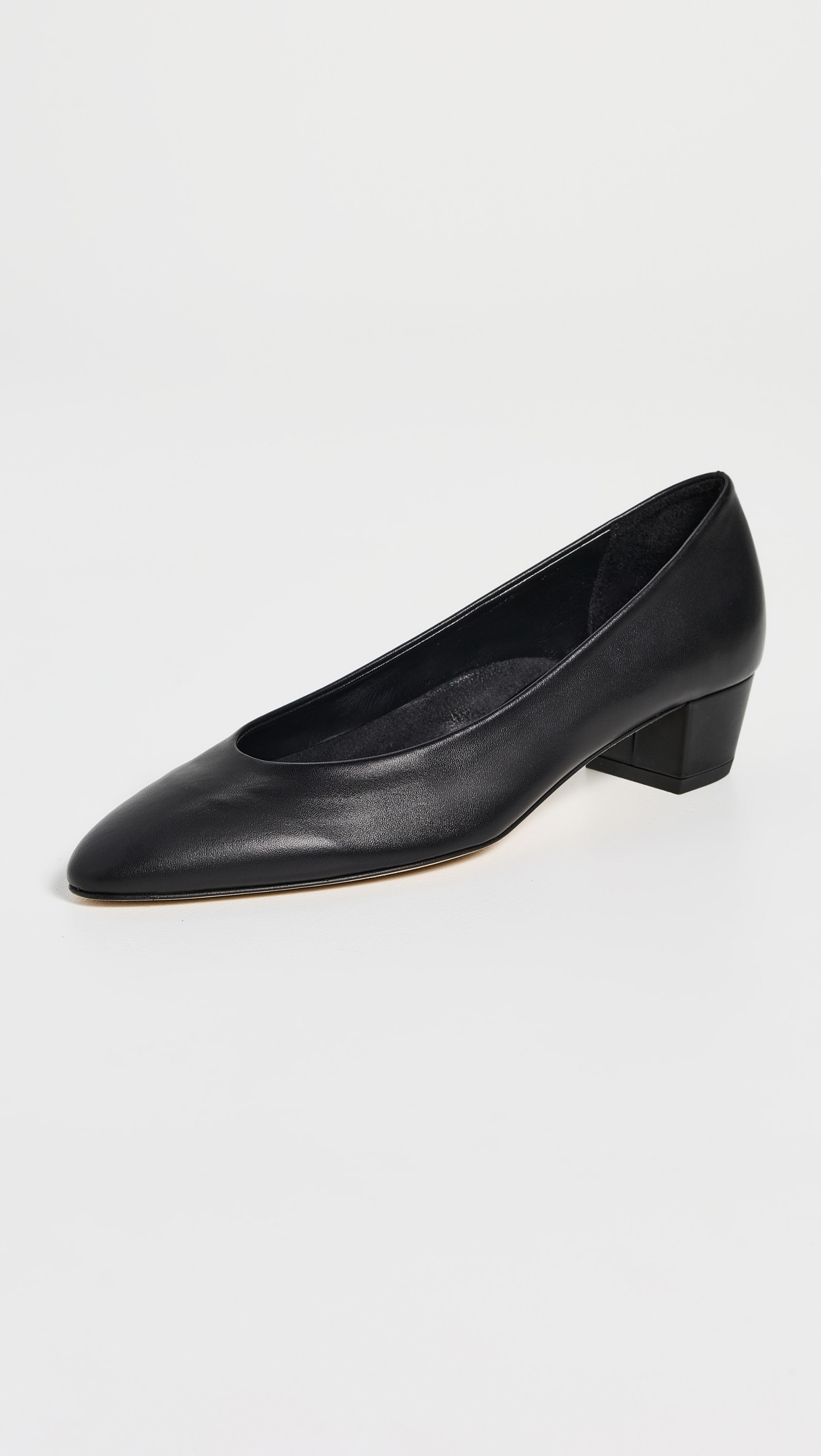 Helia Nappa Leather Black Heels - 1