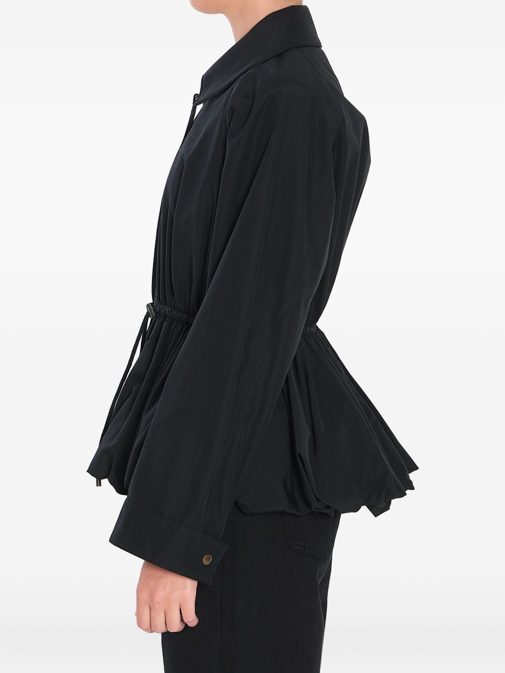 drawstring peplum jacket - 3