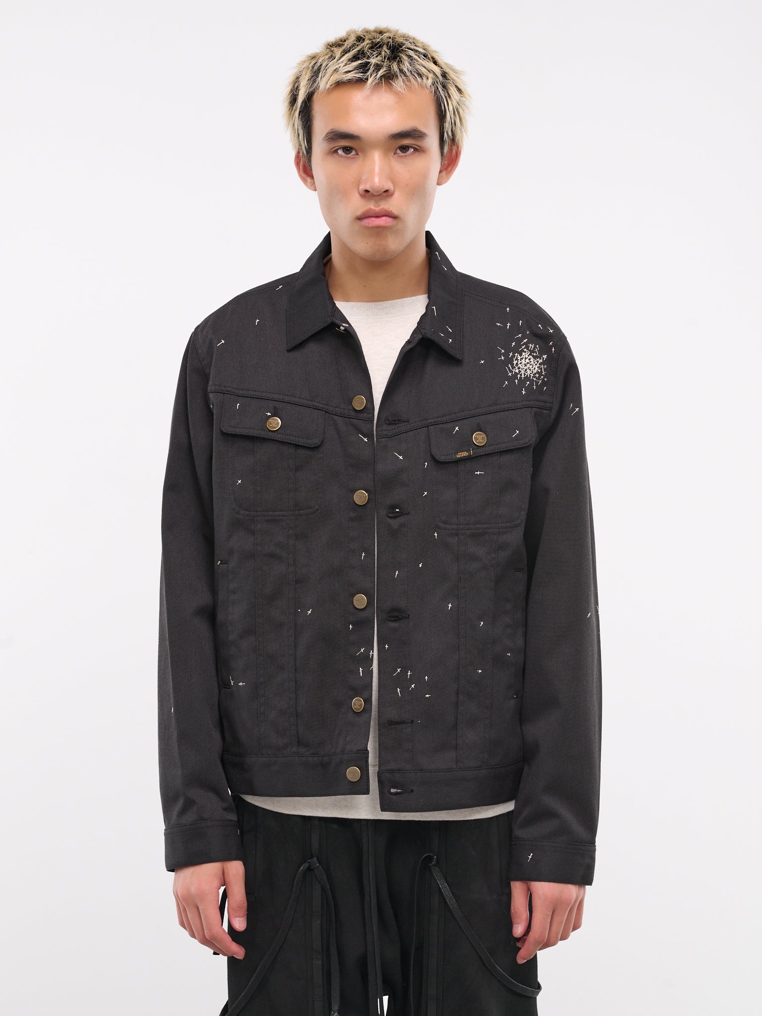 Embroidered Trucker Jacket - 1