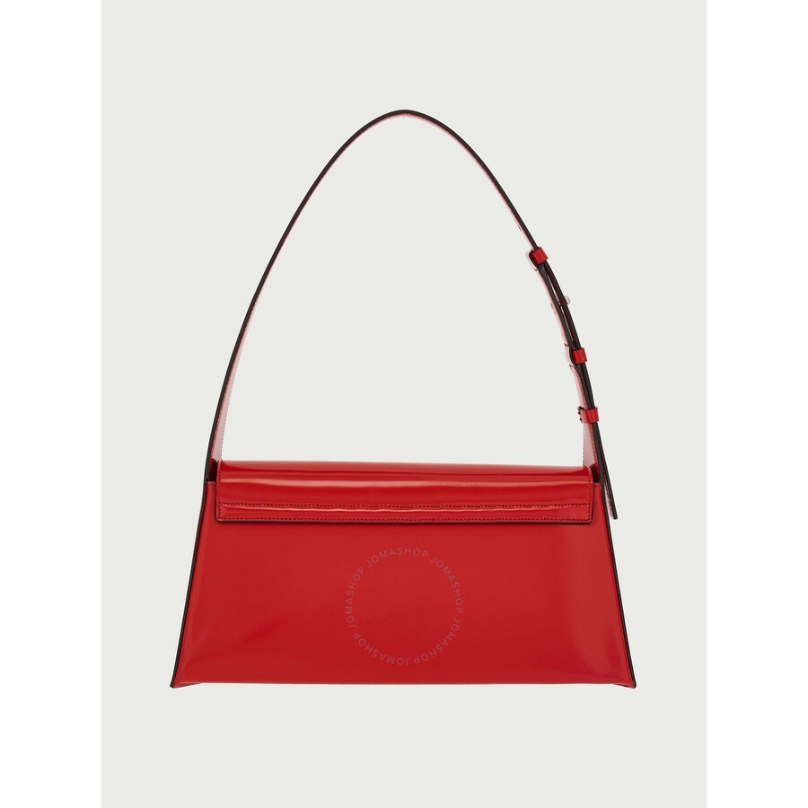 Ferragamo Red Geometric Shoulder Bag (M) - 2