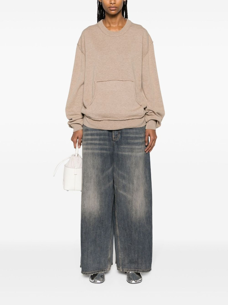 Maison Margiela crew-neck wool-blend jumper outlook