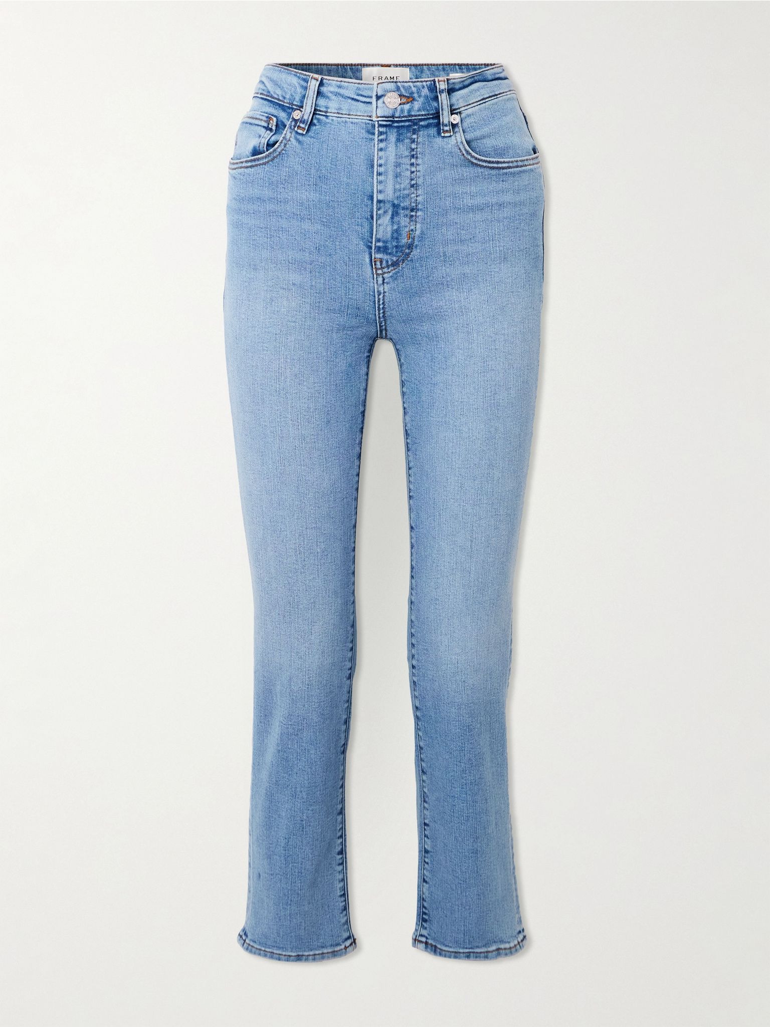 The Pencil cropped high-rise skinny jeans Light denim - 1