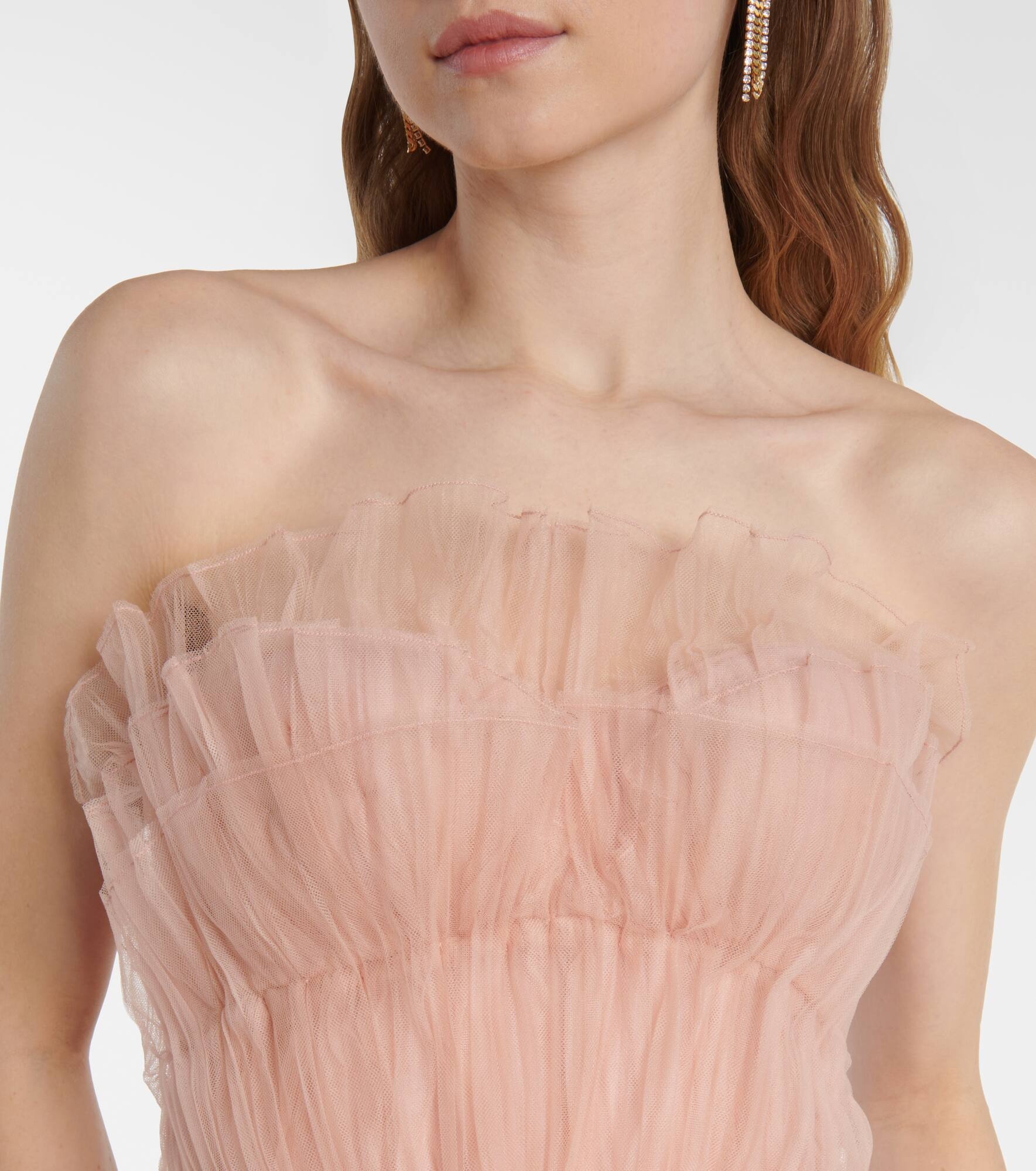 Marinel plissé tulle gown - 4