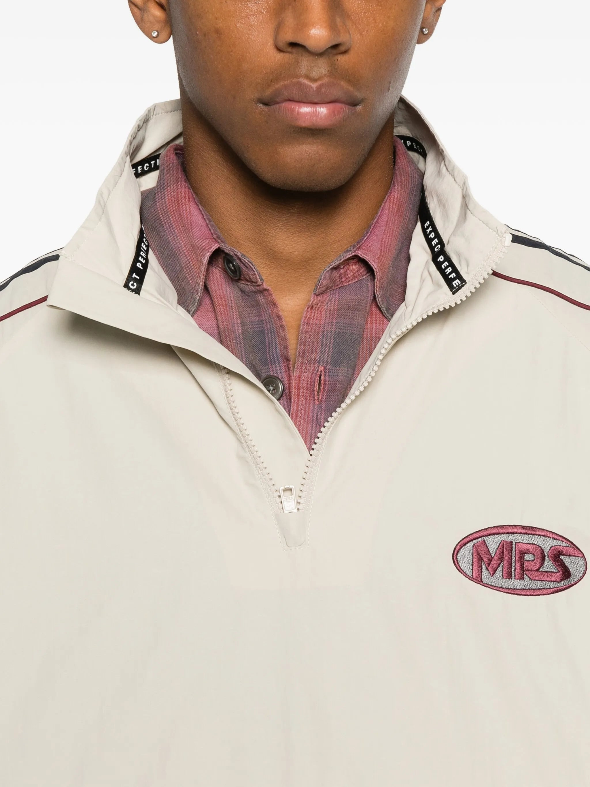 Martine Rose Panelled Logo-emblem Half-zip Sweater - 4