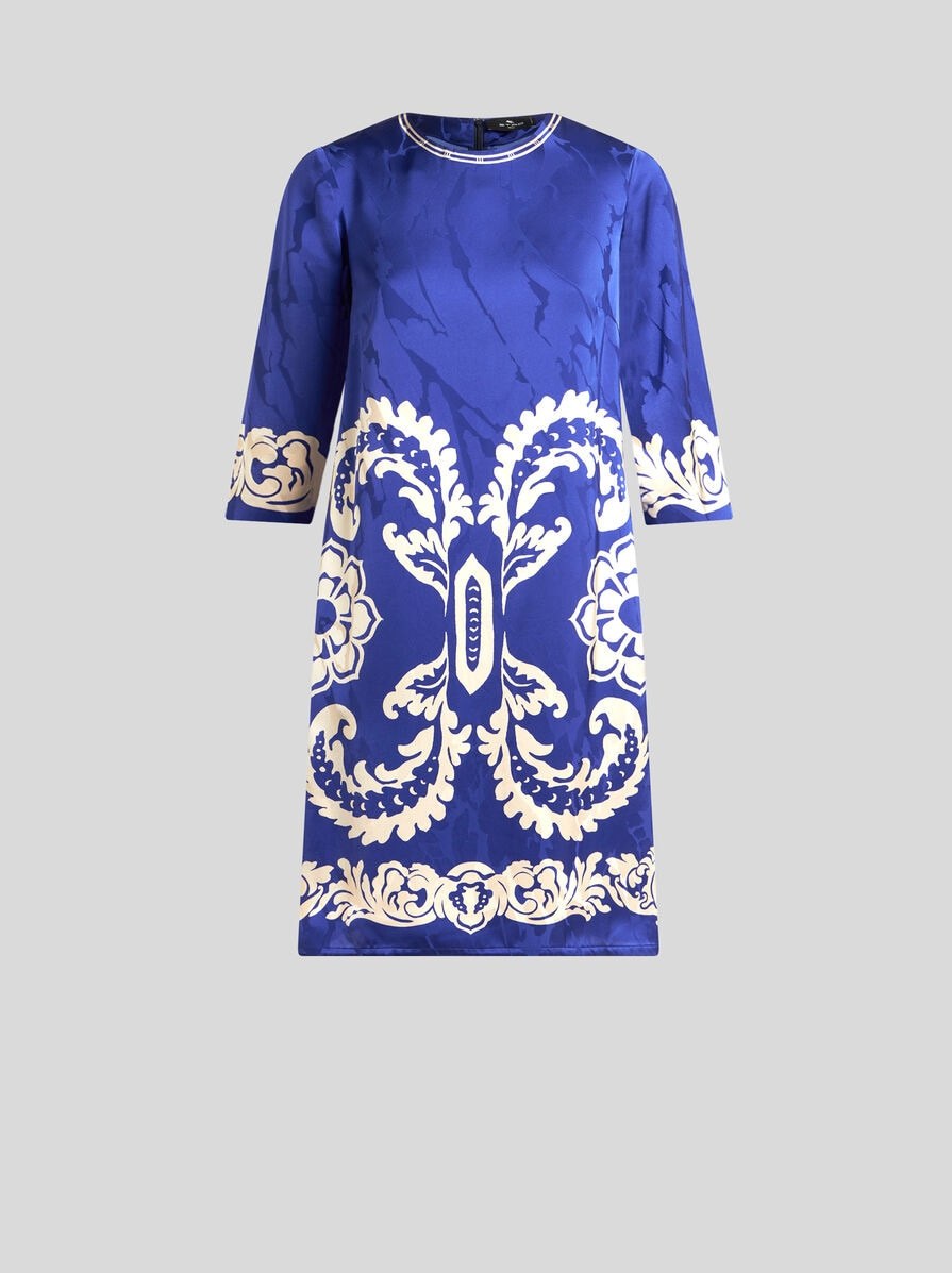 FLORAL JACQUARD TUNIC DRESS - 1