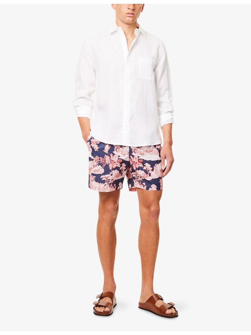 Derek Rose Maui Graphic-Pattern Swim Shorts outlook
