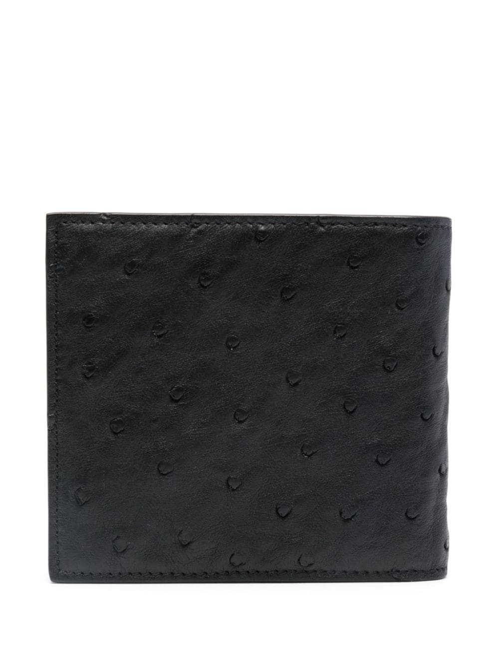 ostrich-effect leather wallet - 2