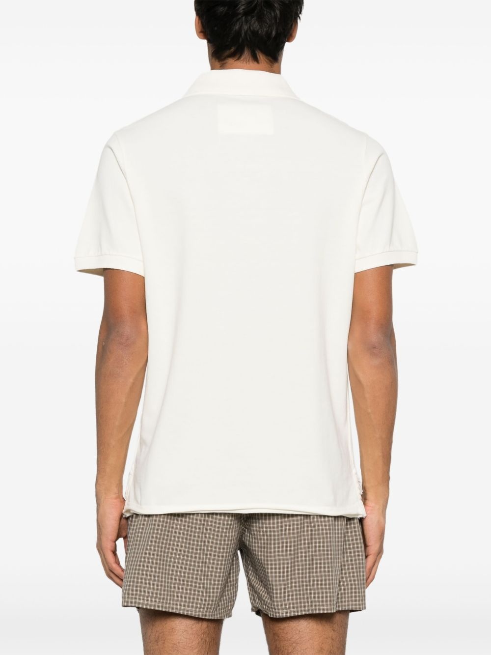 logo-patch polo shirt - 3