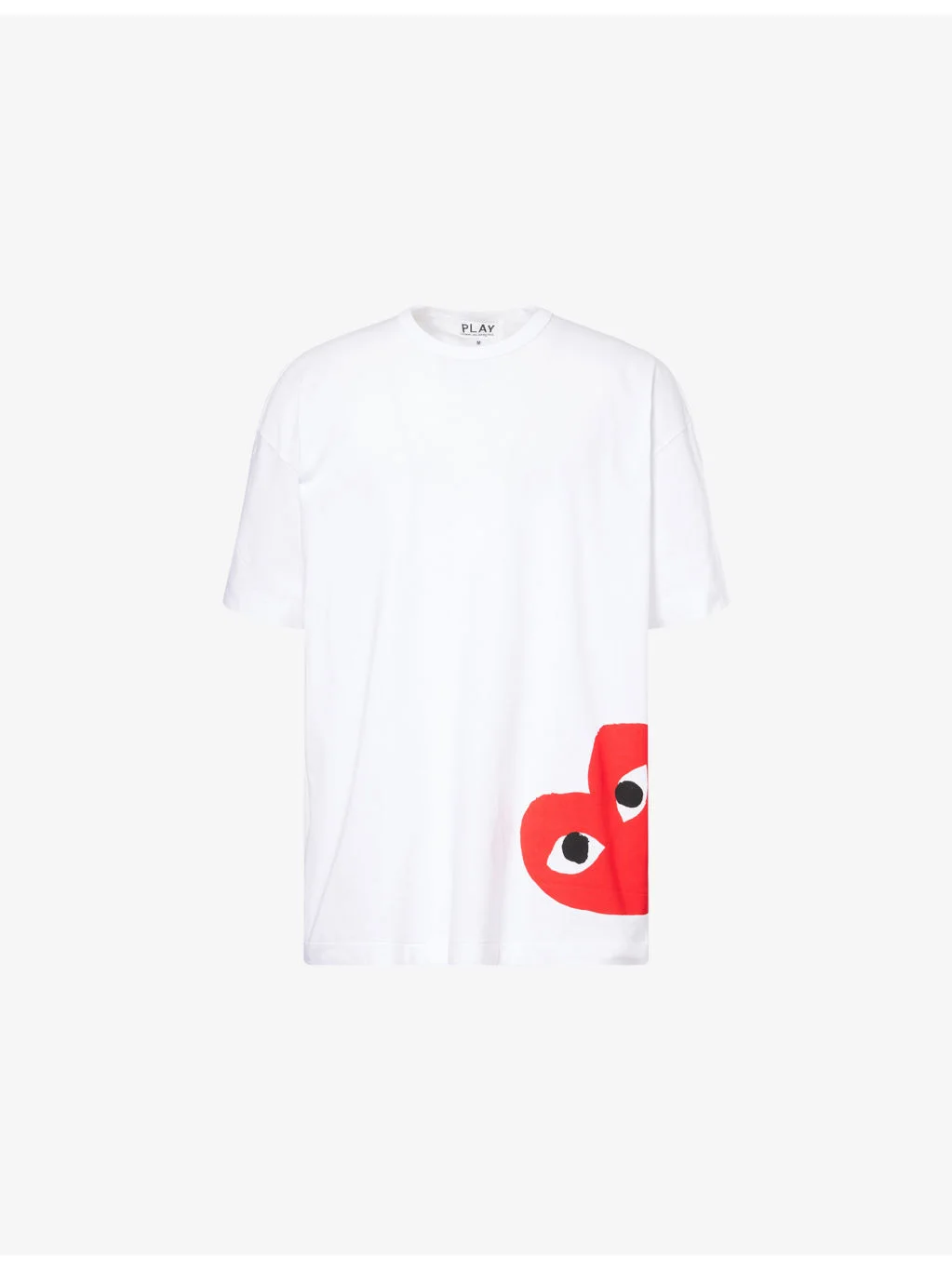 Heart-Print Oversized Cotton-Jersey T-Shirt - 1