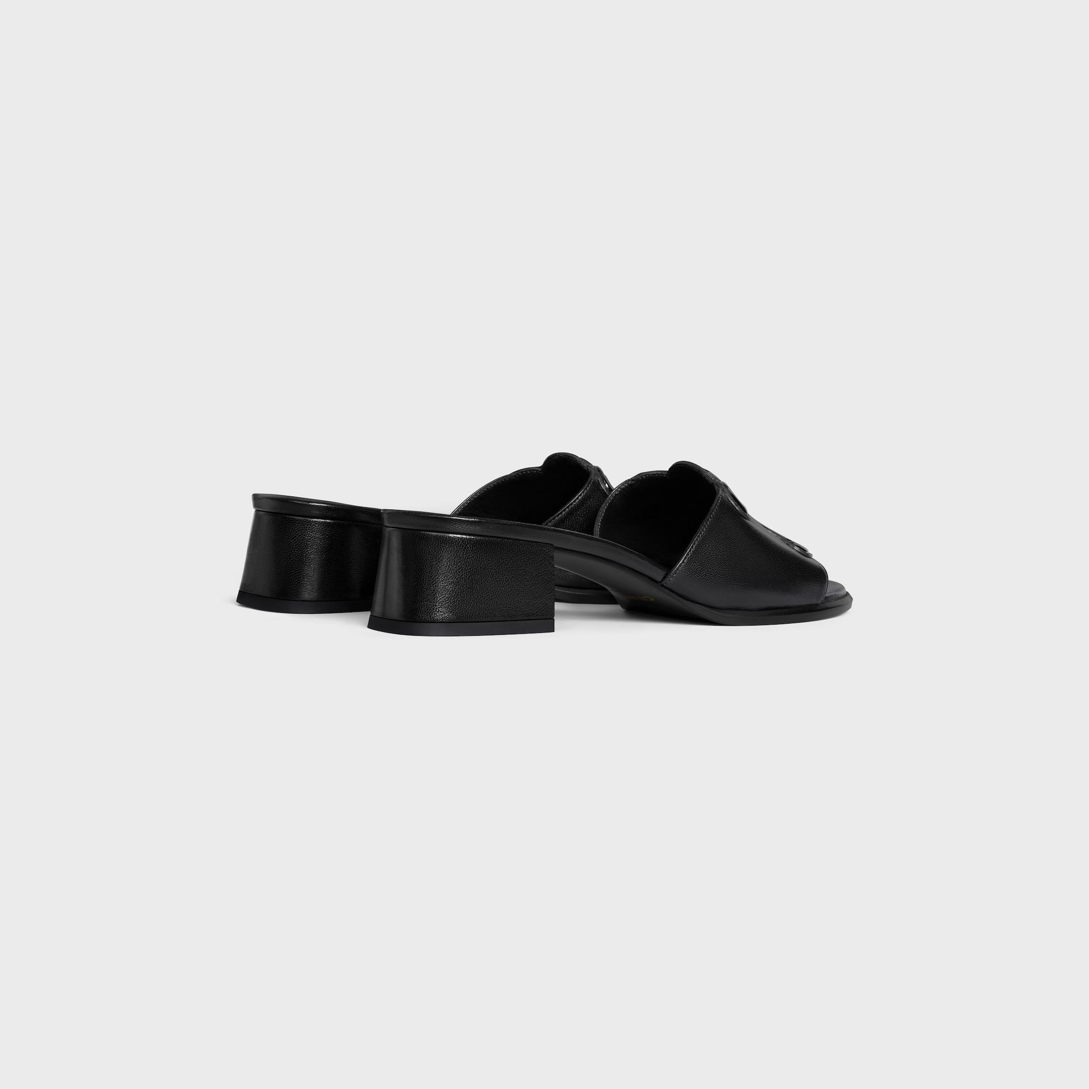 CELINE CLEMENCE MULE IN LAMBSKIN AND PATENT CALFSKIN - 3