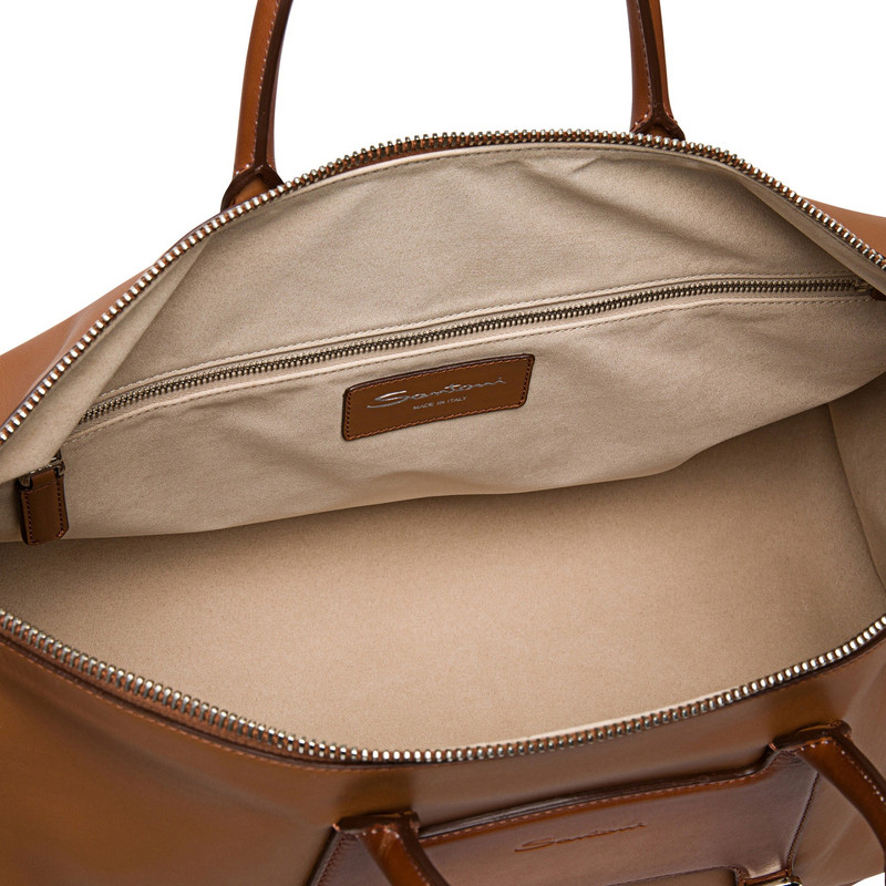 Brown leather medium weekend bag 3