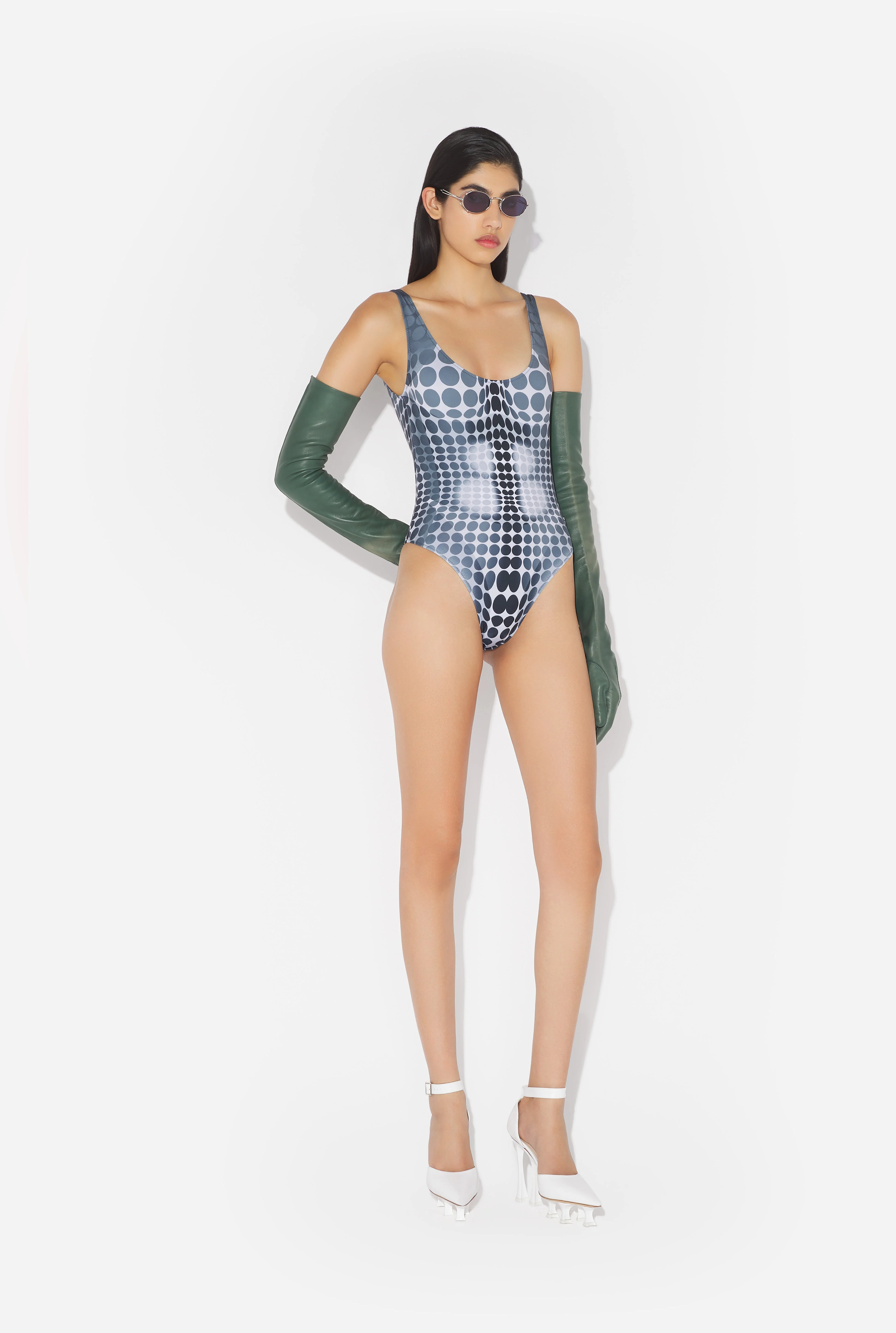 RE-EDITION - THE BLACK & WHITE DOTS SWIMSUIT - 1