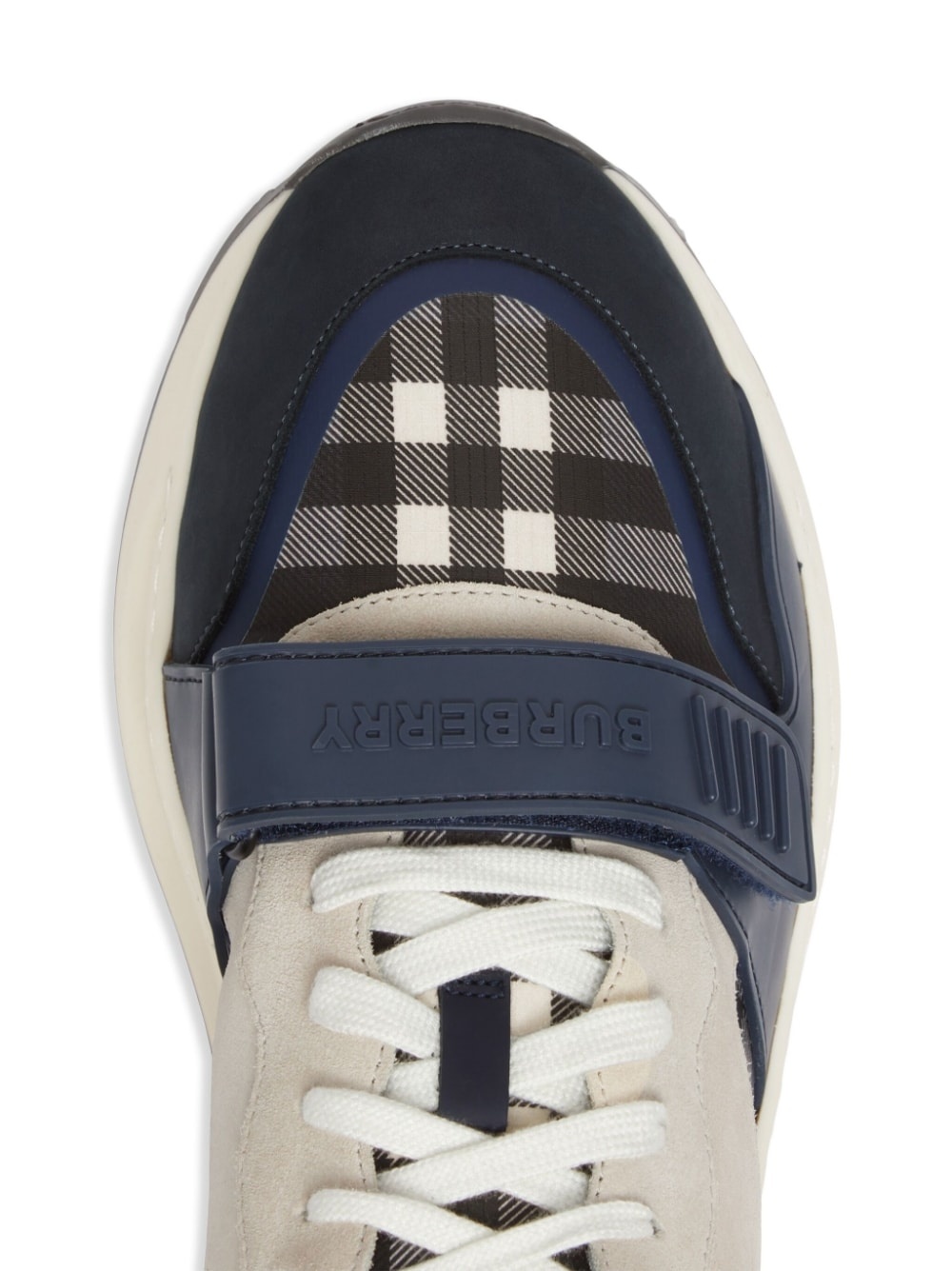 checked canvas chunky sneakers - 2