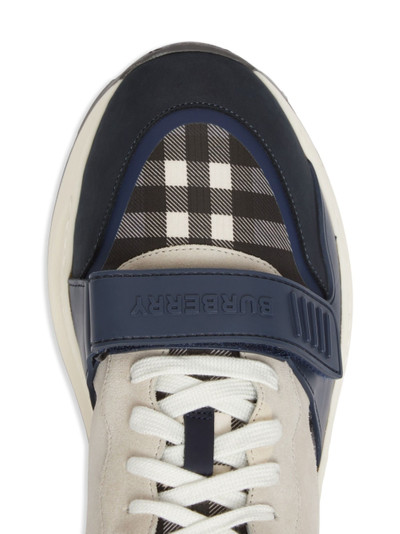 Burberry checked canvas chunky sneakers outlook