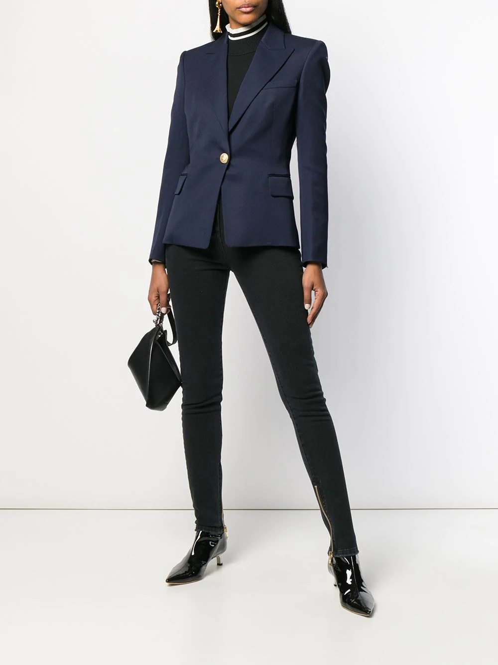 button-front blazer - 2