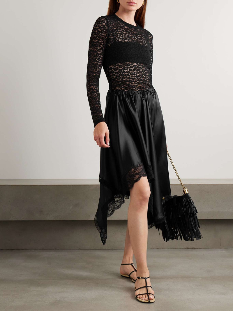 ULLA JOHNSON Anise lace top Black outlook