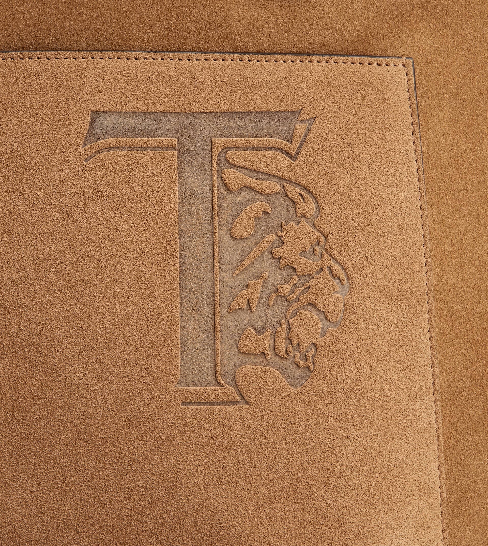 TOD'S SHOPPING BAG IN SUEDE MEDIUM - BROWN - 5