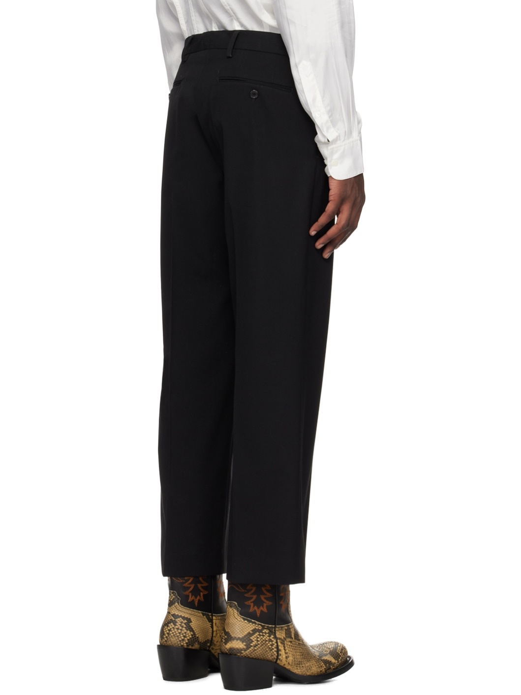 Black Cropped Trousers - 3