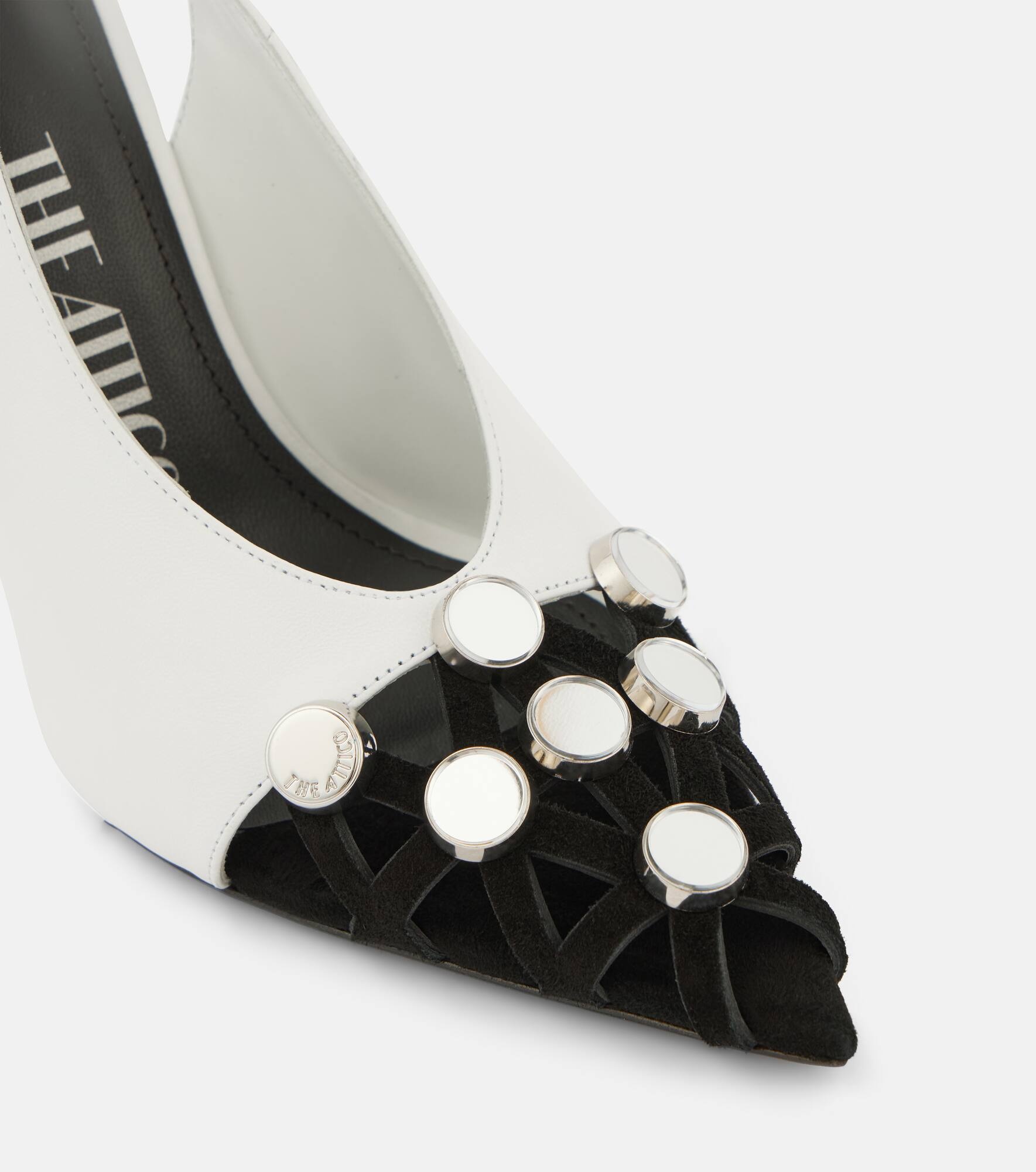 Fiona embellished leather slingback pumps - 6