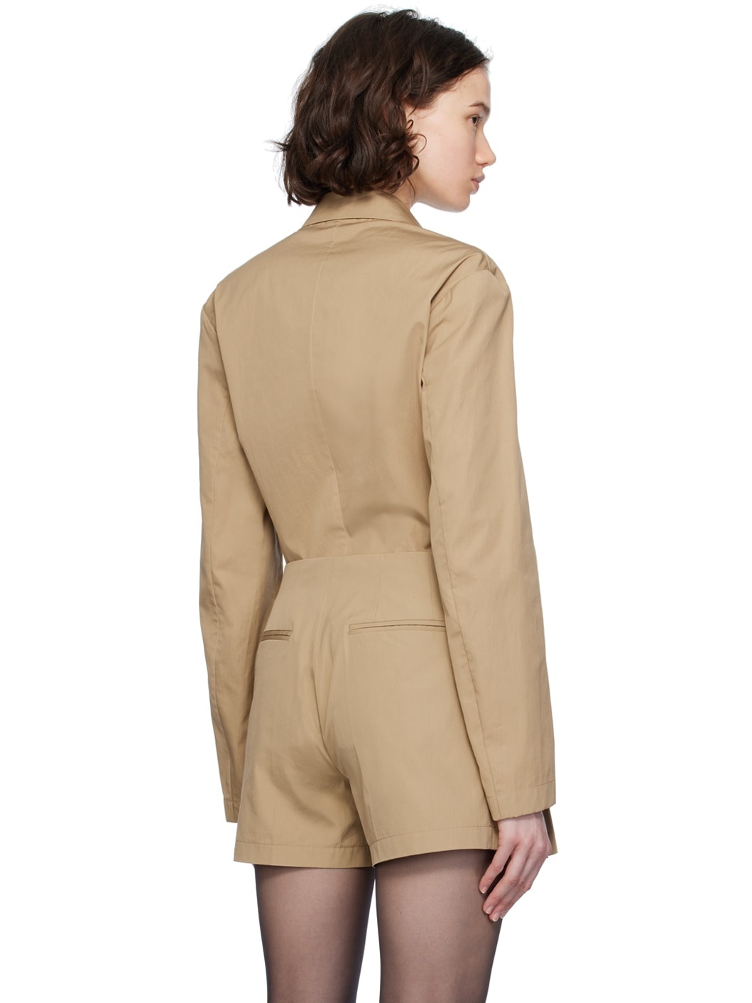 Beige Blazer Shirt - 3