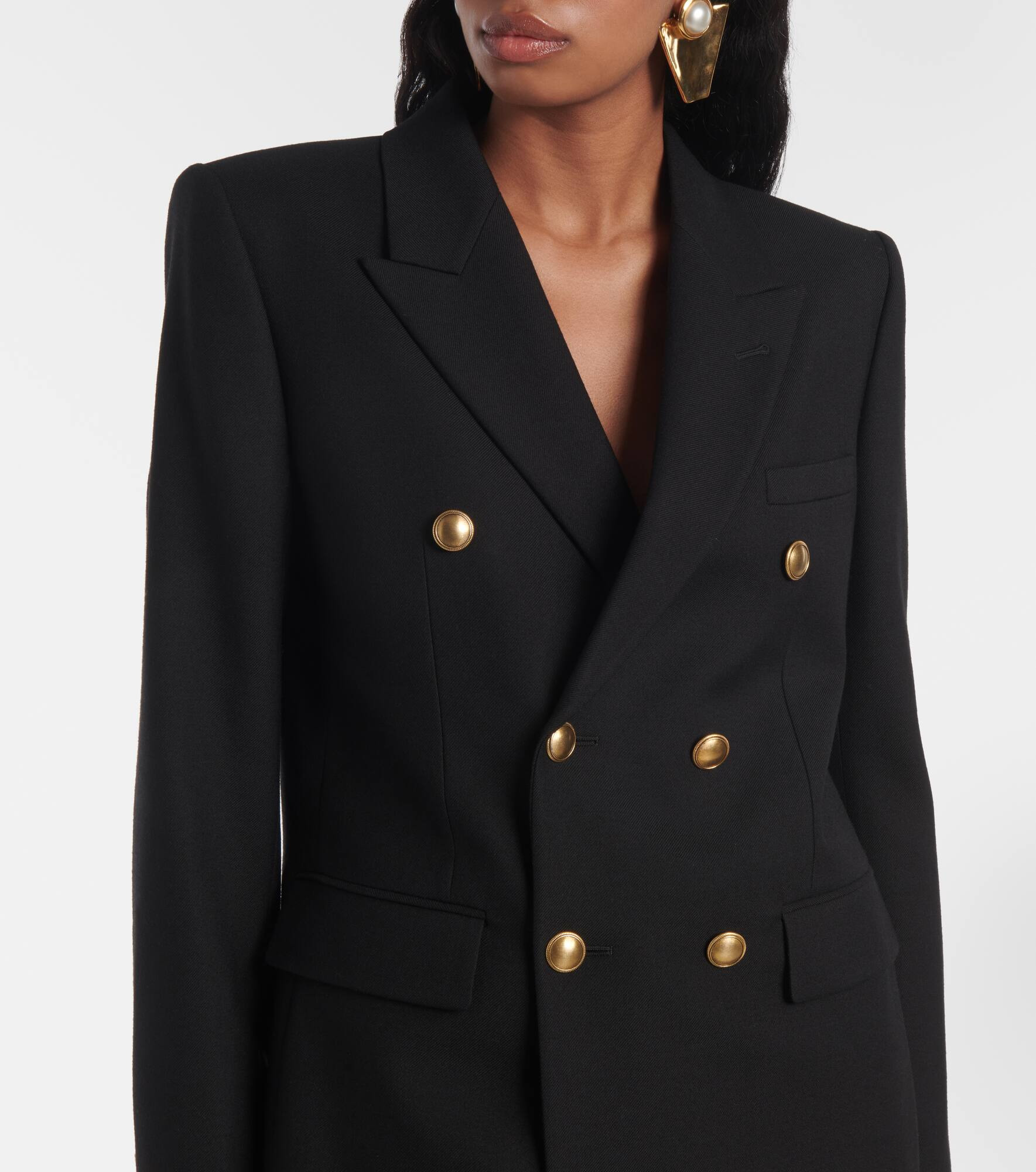 Wool gabardine blazer - 4
