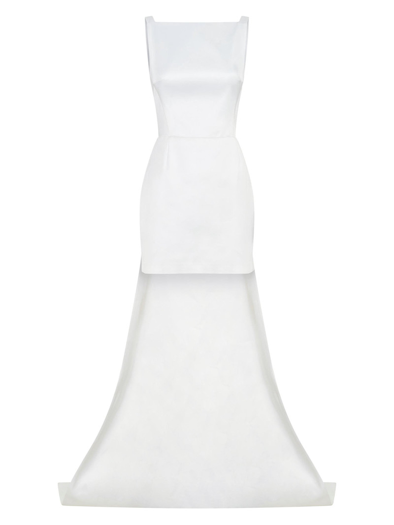 Women's Valentina Sleeveless Train Minidress - Pearl 1