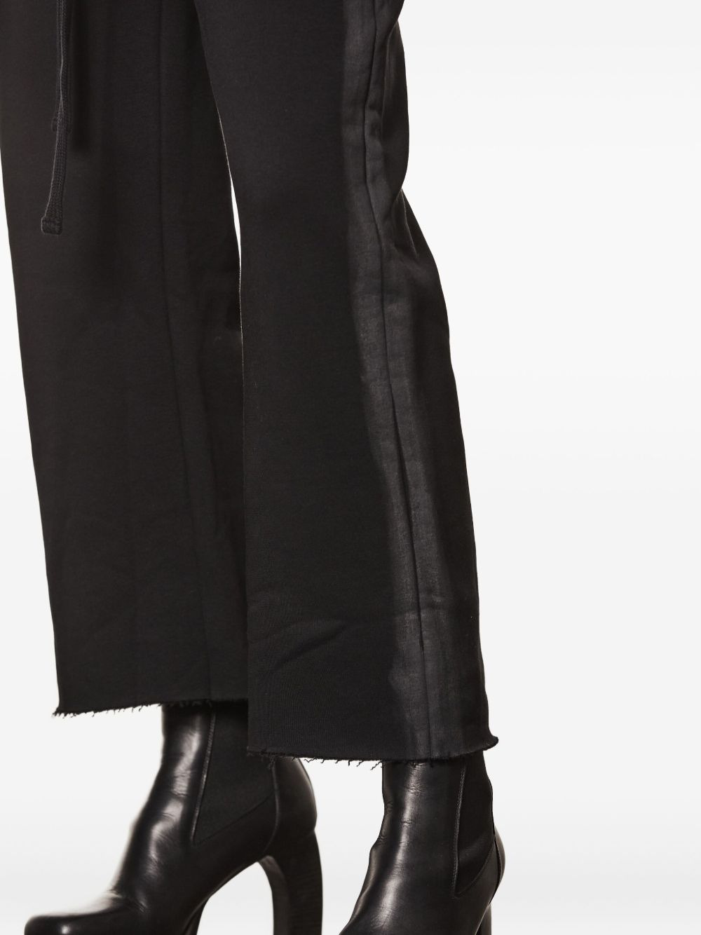 side-stripe raw-edge track pants - 4