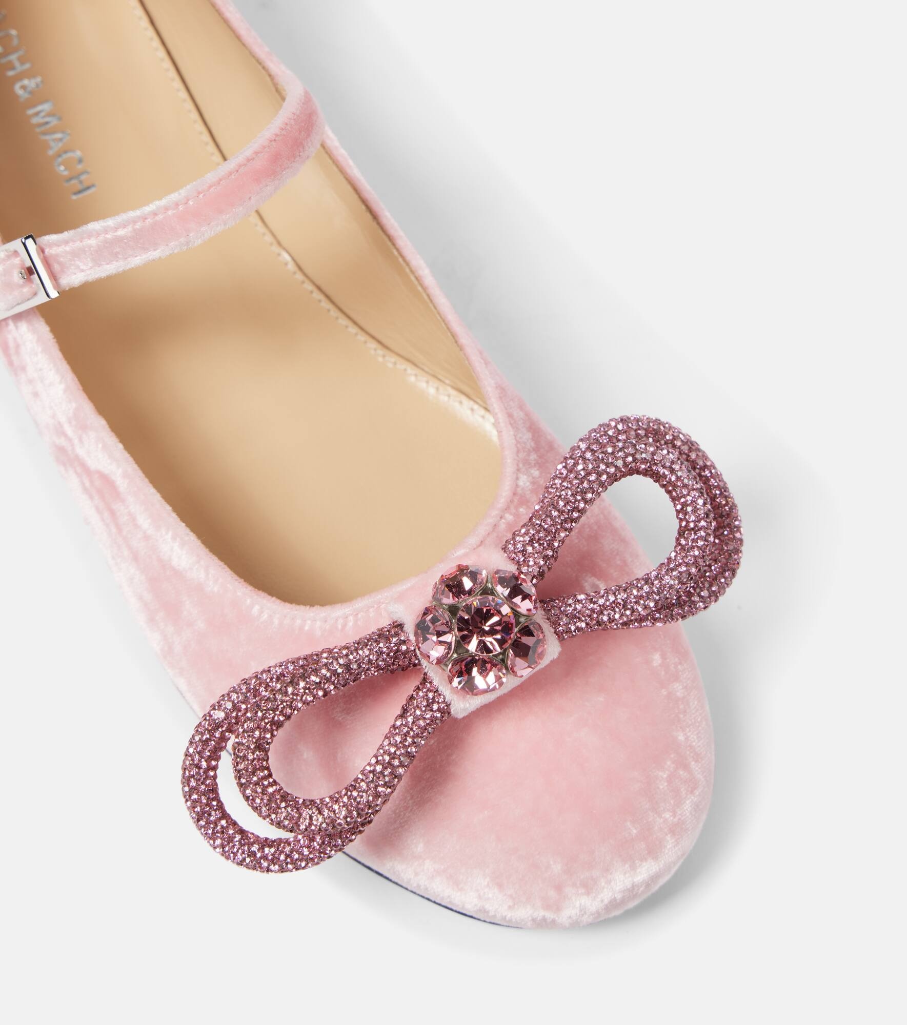 Double Bow velvet ballet flats - 6