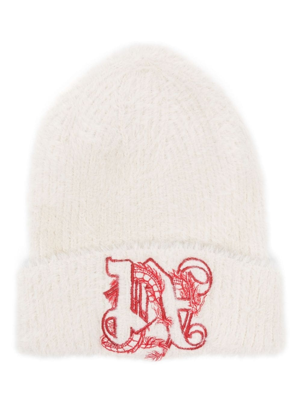 PA monogram faux-fur beanie - 1