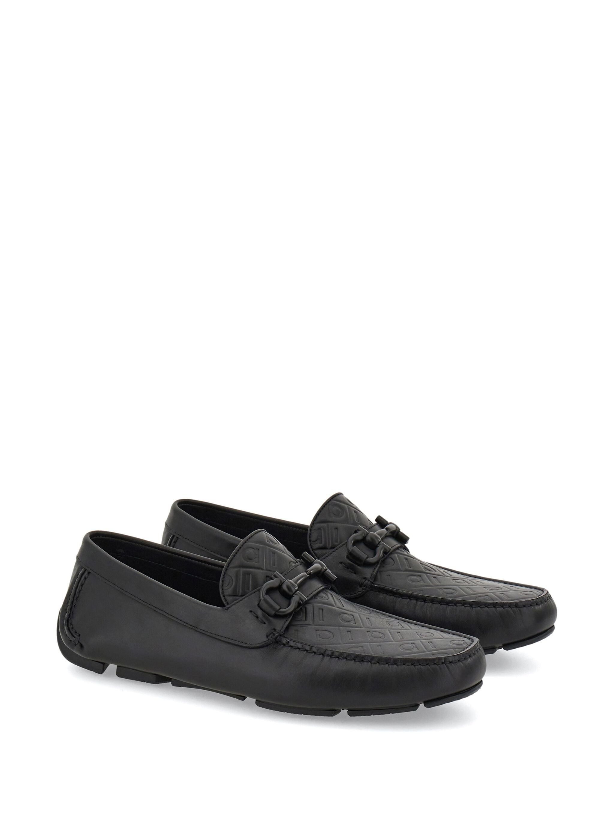 Gancini-plaque Leather Loafers - 2