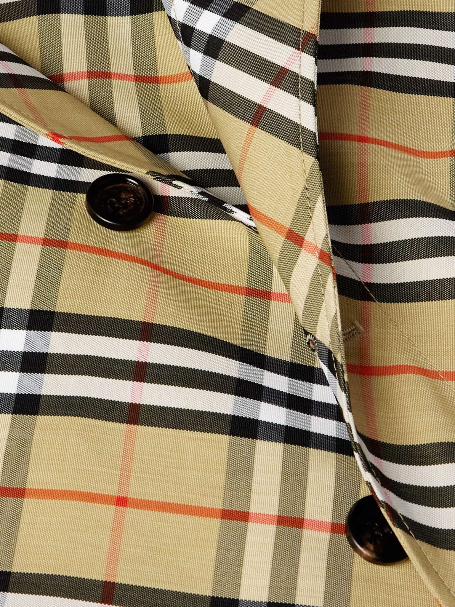 Checked Gabardine Coat - 4