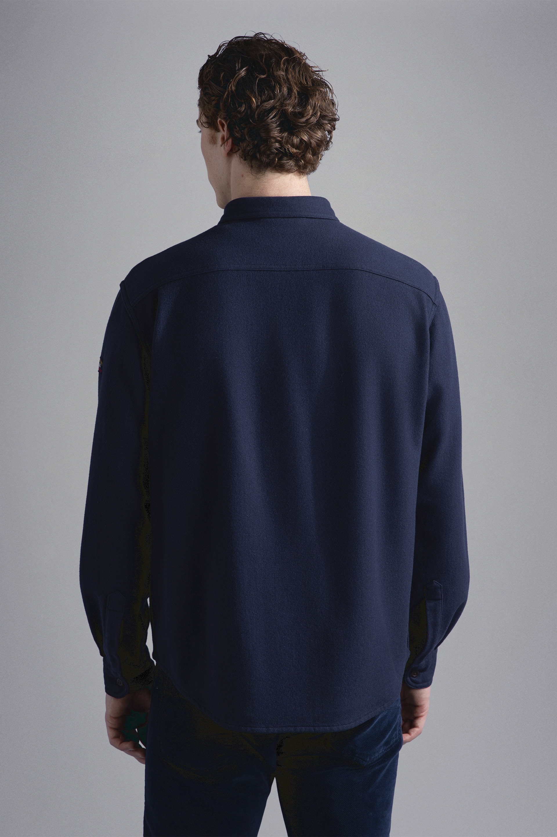 GARMENT DYED WOOL OVERSHIRT - 3
