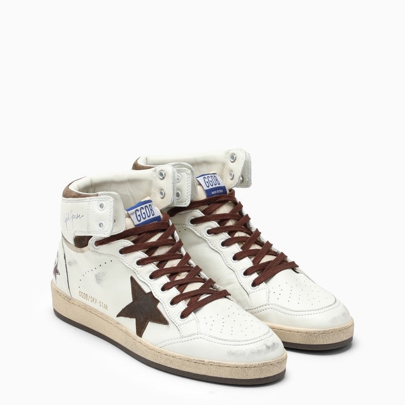 Golden Goose High Sky-Star White/Beige/Chocolate Trainer Men - 2