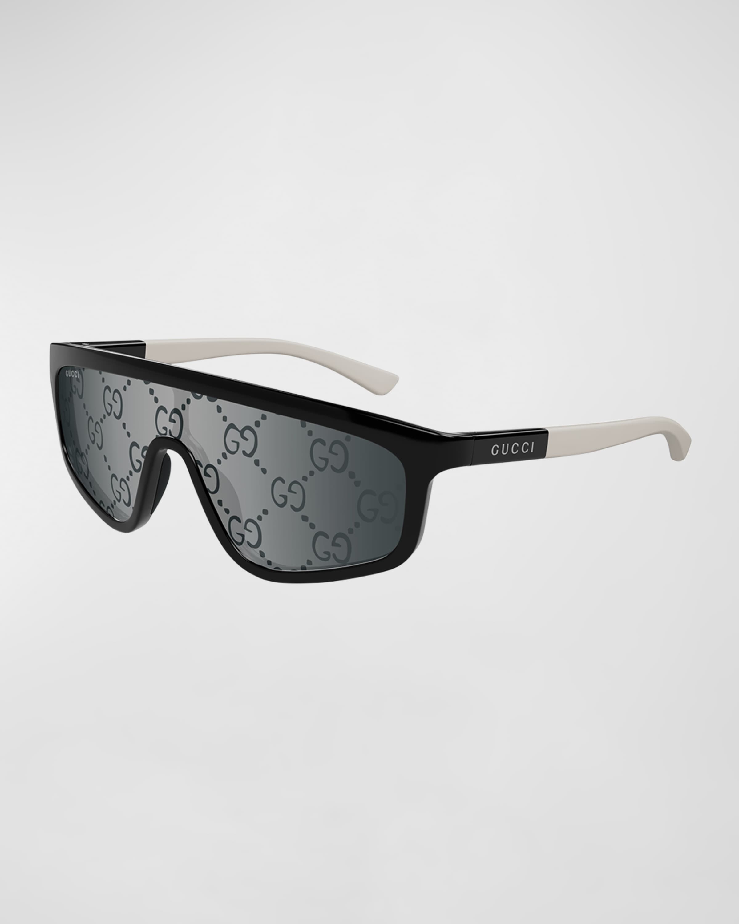 Men's GG Monogram Shield Sunglasses - 1