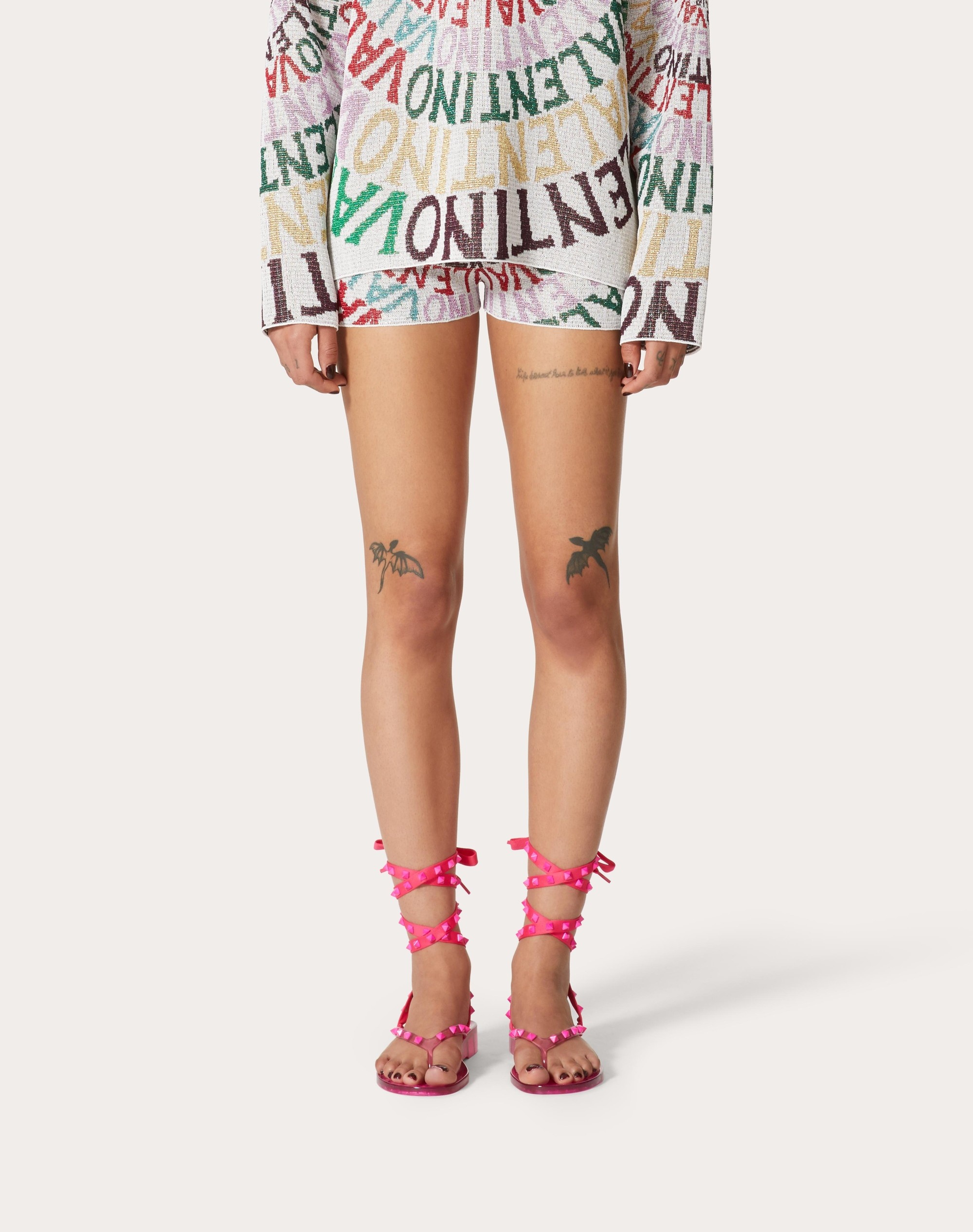 VALENTINO LOOP SHORTS IN JACQUARD LUREX - 3