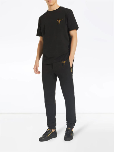 Giuseppe Zanotti logo print-track pants outlook