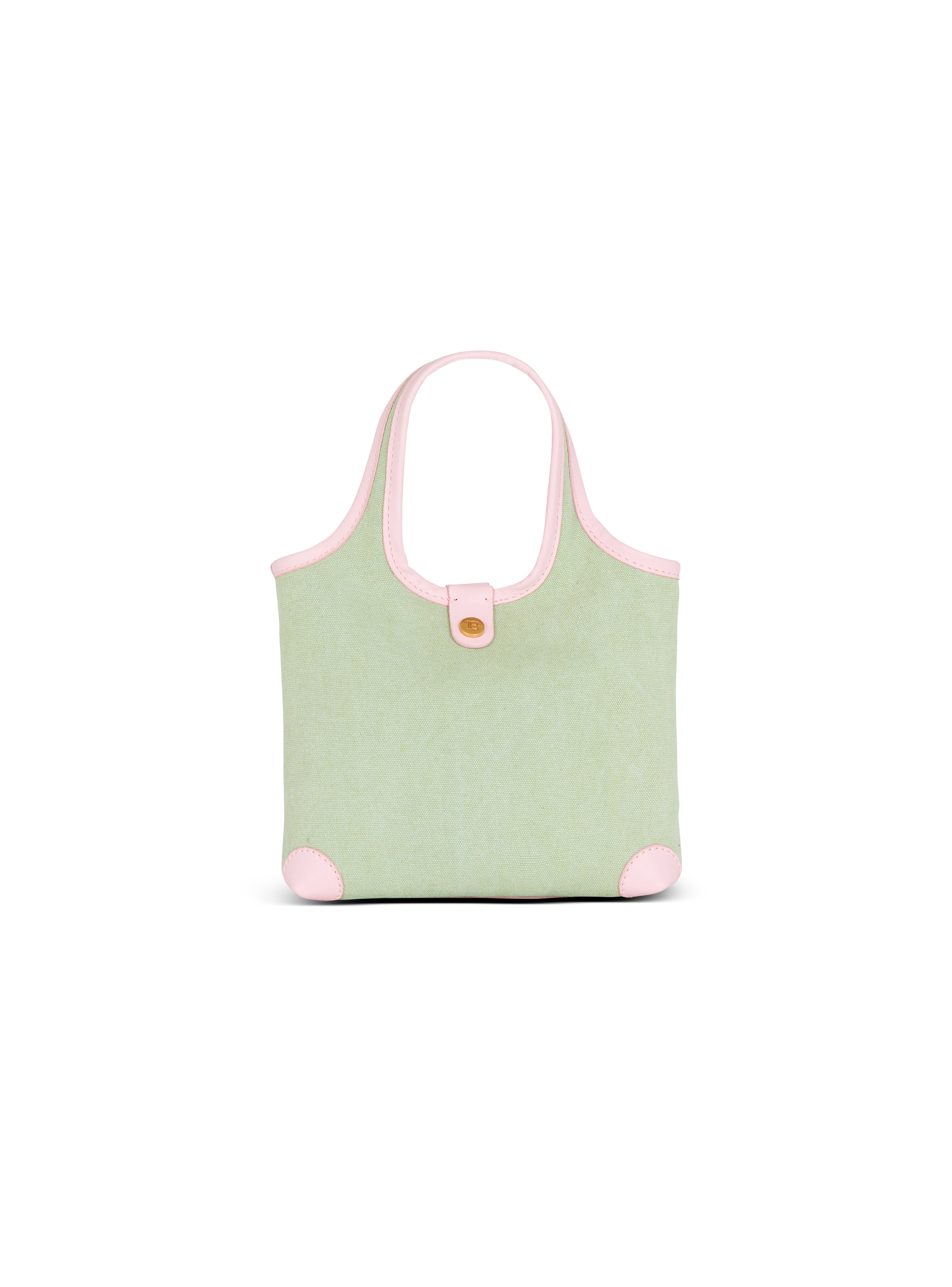 Mini canvas and leather B-Army Grocery Bag - 4