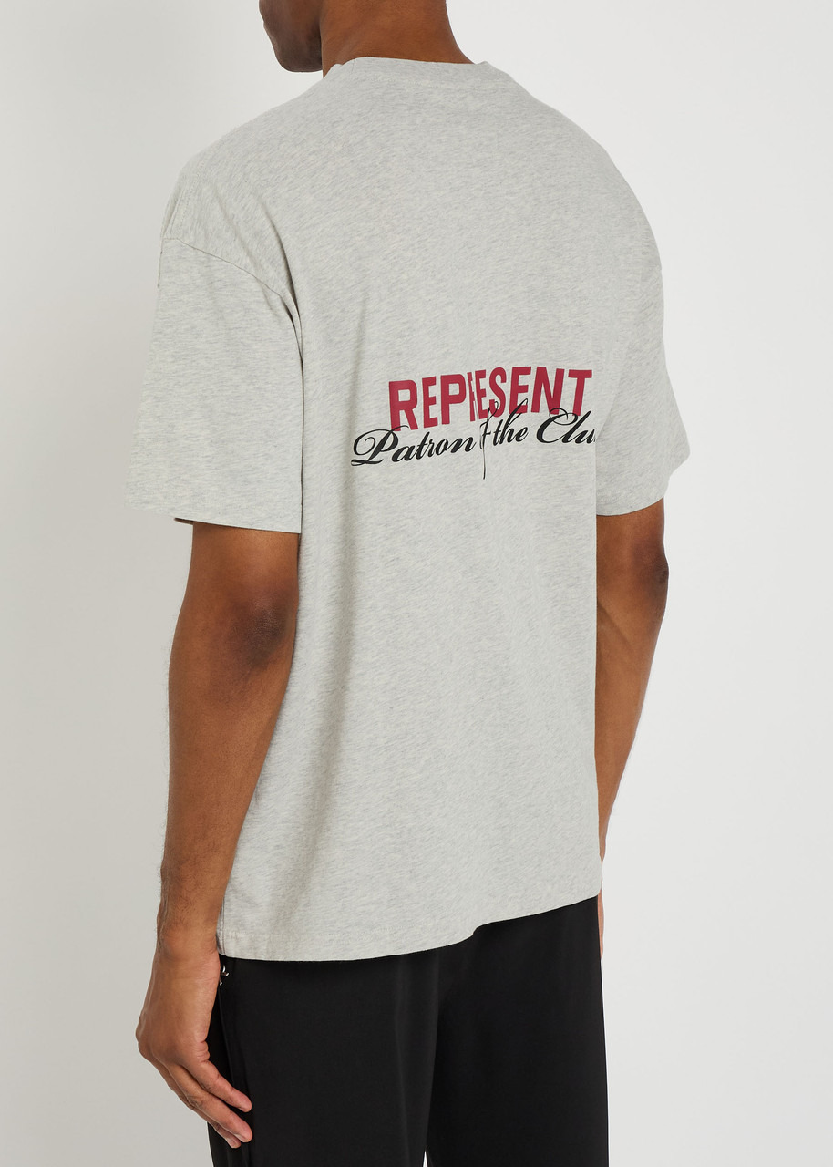 REPRESENT Represent Patron of The Club Printed Cotton T-shirt | REVERSIBLE